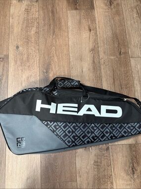 Head Black and Gray Tennis Gear Bag with Bold Logo Pickleball CORE performance